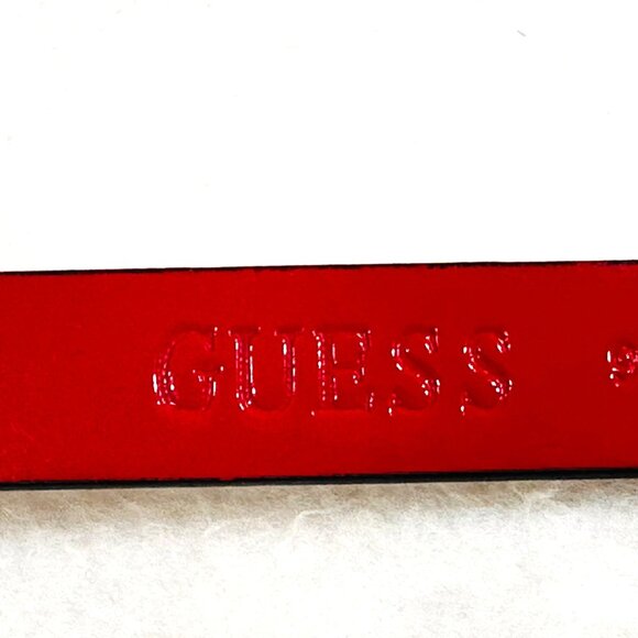 Guess Leopard Print Belt w/Gun Metal Buckle & Crystal Detail - Size Small - Picture 6 of 7